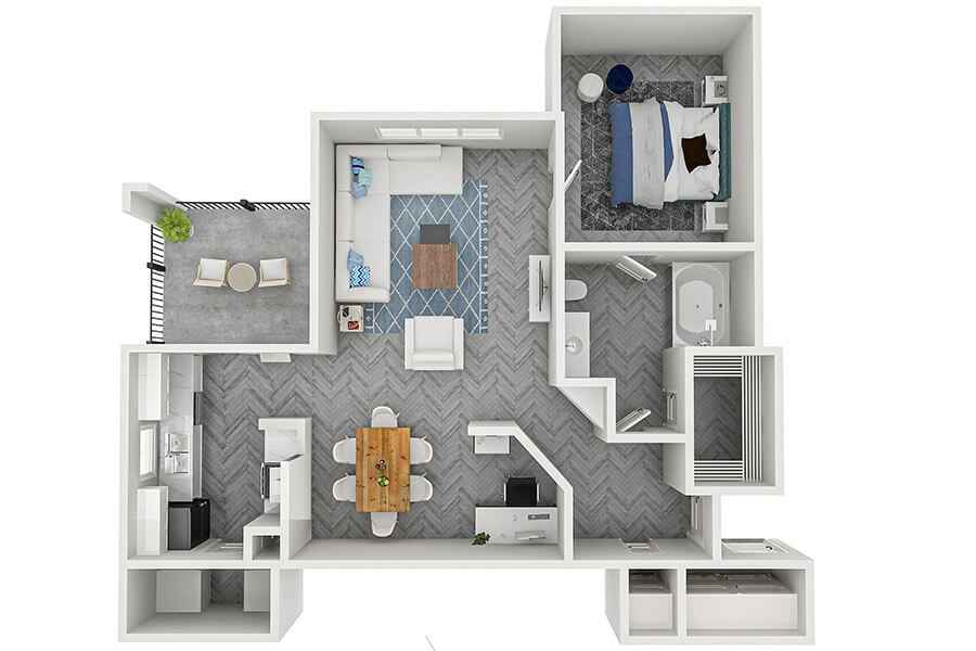 Floorplan Garland (Unit A4R)