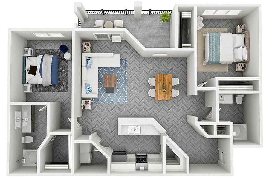 Floorplan Garland (Unit B2)