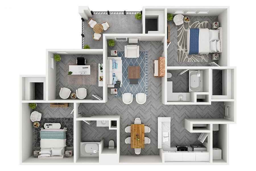 Floorplan Garland (Unit B4)