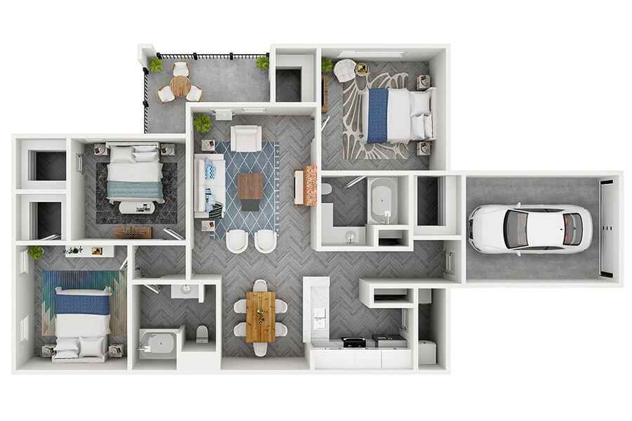 Floorplan Garland (Unit C1)